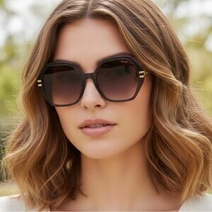 New! Chopard SCH370M 0705 Transparent Grey Ice Cube Sunglasses, Authentic